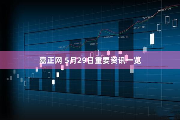 嘉正网 5月29日重要资讯一览