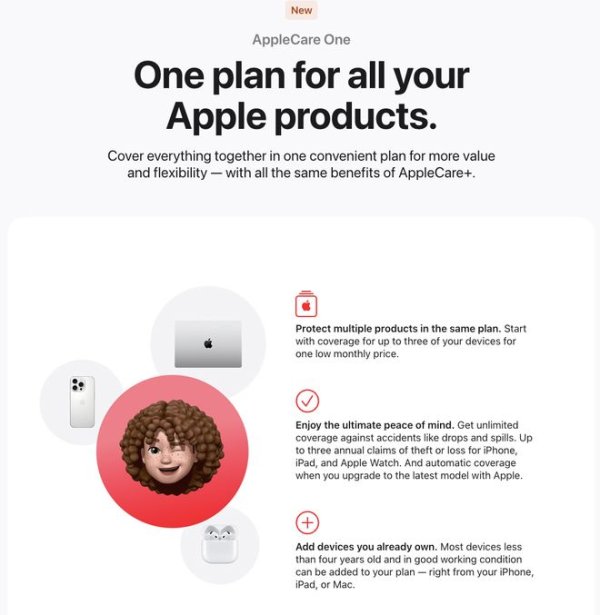 东润金融 苹果推出订阅式保修服务AppleCare One 购买四年内产品可加入保障